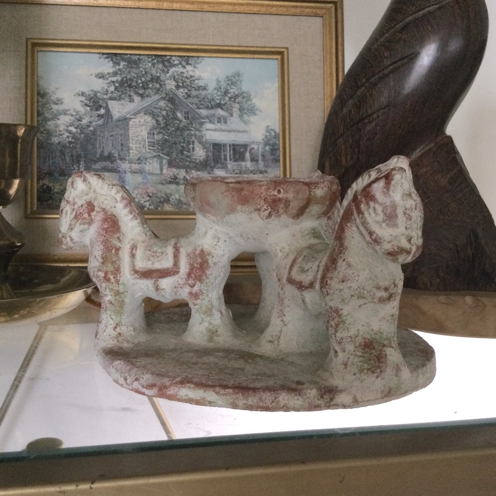 Horse trio Decor tea light candle holder